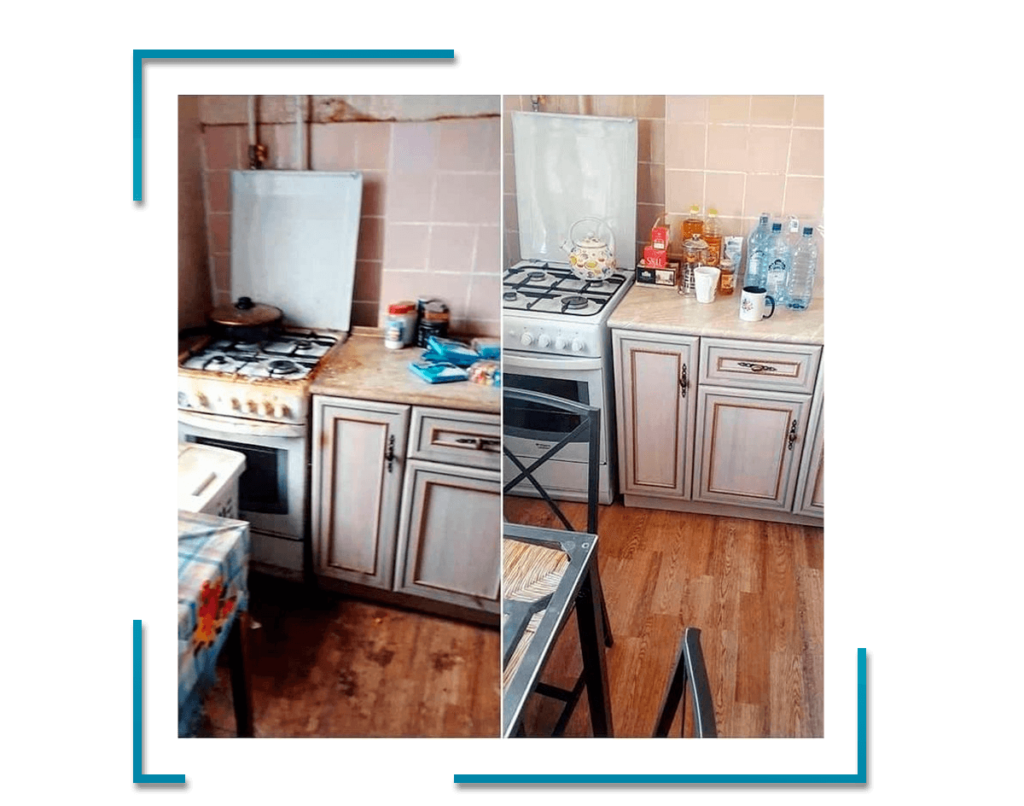 до и после уборки